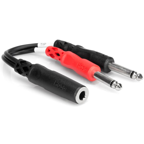 Main product image for Hosa YPP-136 1/4" Female TRS to Dual 1/4" Male TS Stereo Breakout241-9053